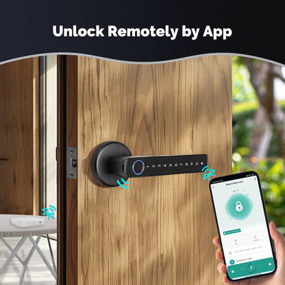 MOES Tuya Bluetooth Smart Fingerprint Door Handle Lock