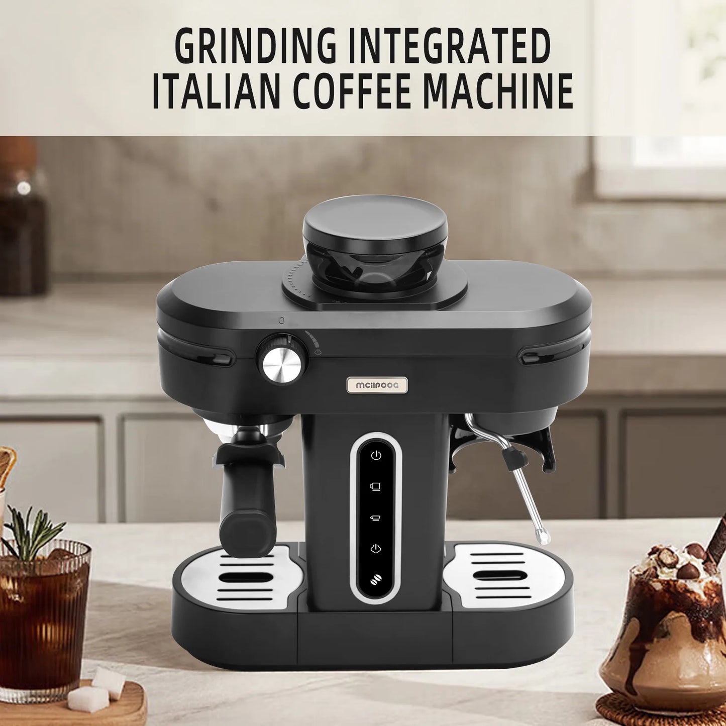 Semi Automatic Espresso Machine With Grinder