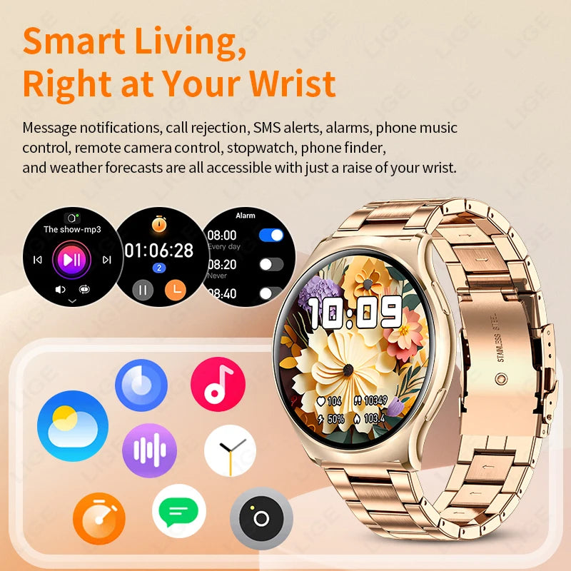 LIGE AMOLED Smart Watch AI Voice